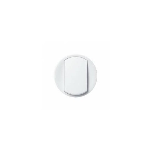Enjoliveur large pour interrupteur, va-et-vient ou poussoir Soft blanc Céliane Legrand Réf: 068001