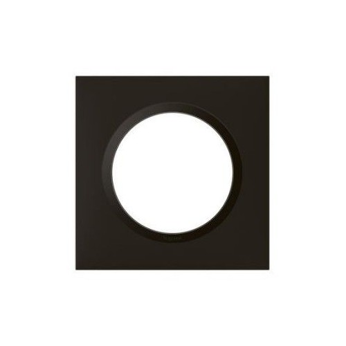 Plaque de finition simple carrée noir velours Legrand Dooxie Réf: 600861