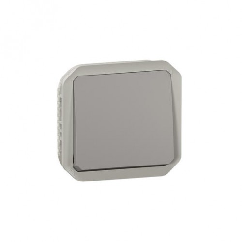 Poussoir NO Plexo composable gris Legrand Réf. 069540L