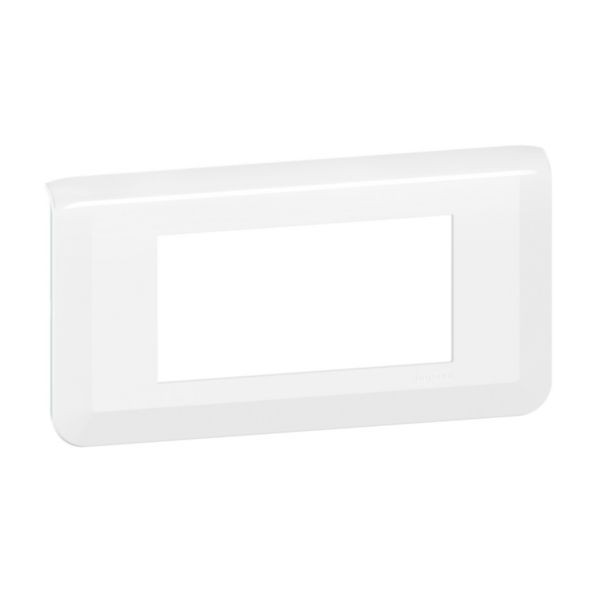 Plaque de finition horizontale pour 4 modules blanc Mosaïc EU Legrand Réf. 277814L