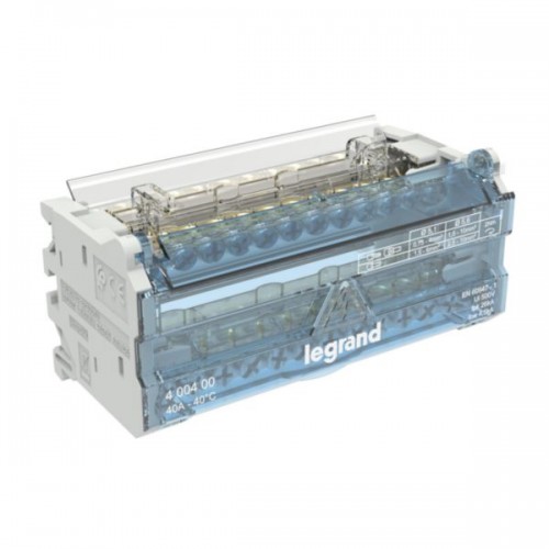 Répartiteur modulaire à barreaux étagés bipolaire 40A 12 départs 6 modules Legrand Réf. 400400