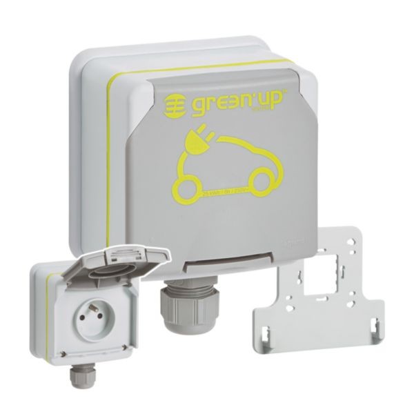 Prise de recharge pour VE Green'up Access - IP66 IK08 - Fixation saillie Modes 1 ou 2 16A 230V Legrand Réf. 090471