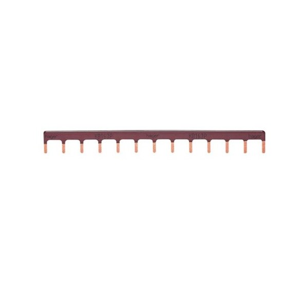 Barre de pontage 1P 63A languette 10mm² marron 13M Hager Réf. KB163P