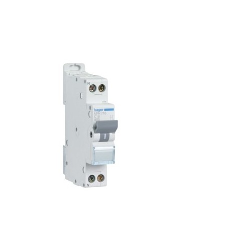 Disjoncteur 32A 1P+N 3kA Courbe C connexion automatique SanVis 1 module Hager Réf. MFS732