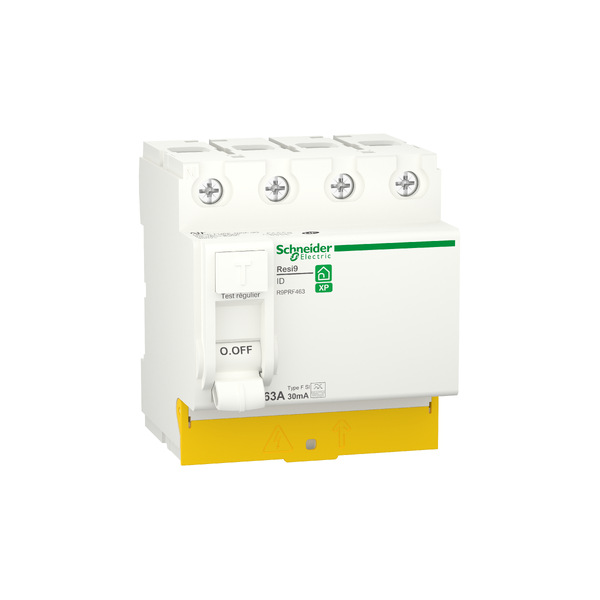 Interrupteur différentiel RESI9 4P 63A 30mA Type Fsi peignable Schneider Réf. R9PRF463