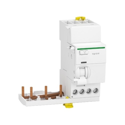 Bloc additionnel Vigi pour interrupteur différentiel FI Clario iC40 3P+N 40A 300mA Type A Schneider Réf. A9Y81740