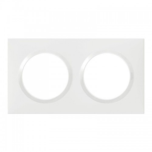 Plaque de finition carrée 2 postes Blanc Dooxie Legrand Réf: 600802